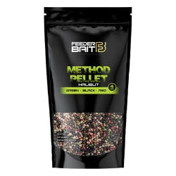 Feeder Bait Pellet Halibut Green BlackRed 4mm 800g